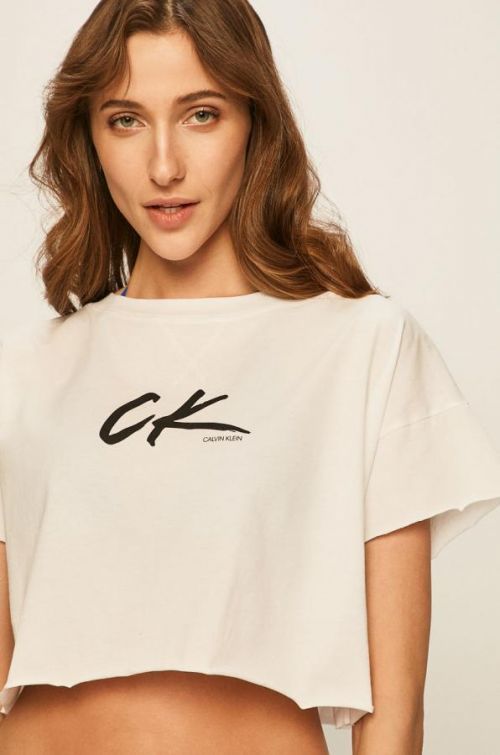 Plážový top KW0KW01006-YCD biela - Calvin Klein biela S