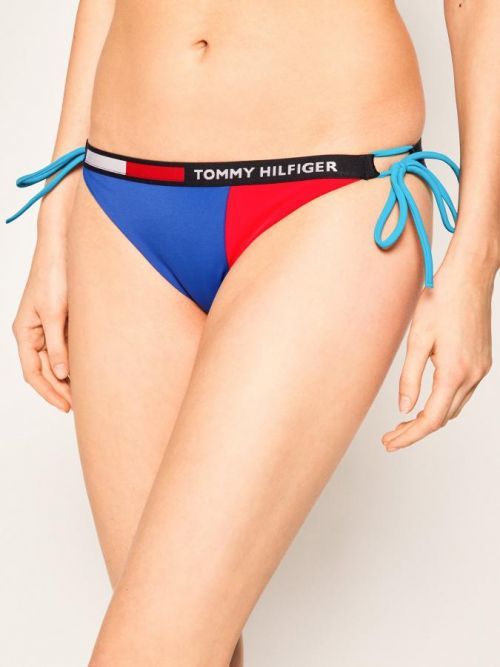 Spodný diel dámskych plaviek UW0UW02180-C65 modročervená - Tommy Hilfiger modro-červená L