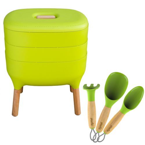 Plastia Set ZELENÝ - Vermikompostér + Pestovateľsky set
