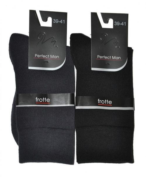 Ponožky Wola Perfect Man Frotte W94011 čierna / čierna 39-41