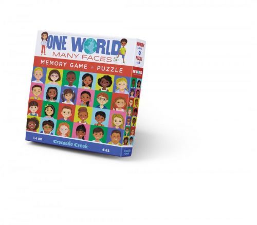 Crocodile Creek Puzzle a pamäťová hra - Tváre sveta (48 ks) / Memory Game & Puzzle One World, Many Faces (48 pc)
