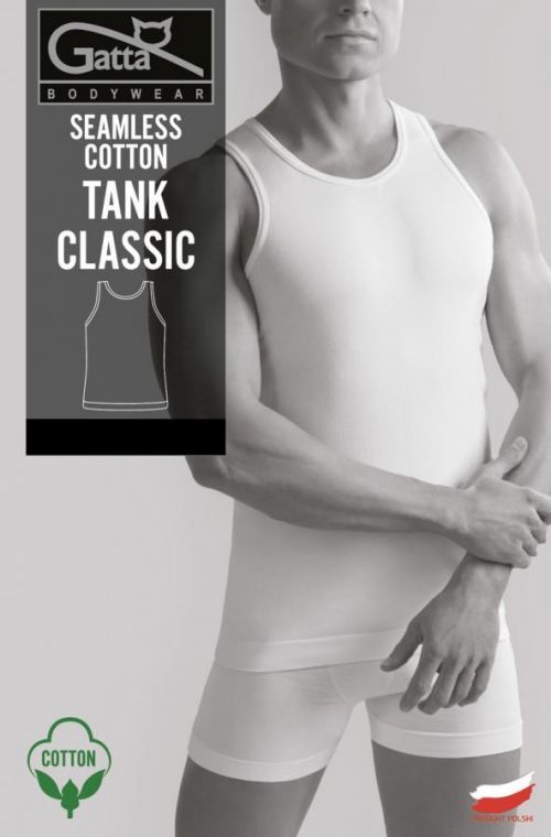 Pánsky nátelník - SEAMLESS COTTON TANK CLASSIC - GATTA bodywear černá 2XL