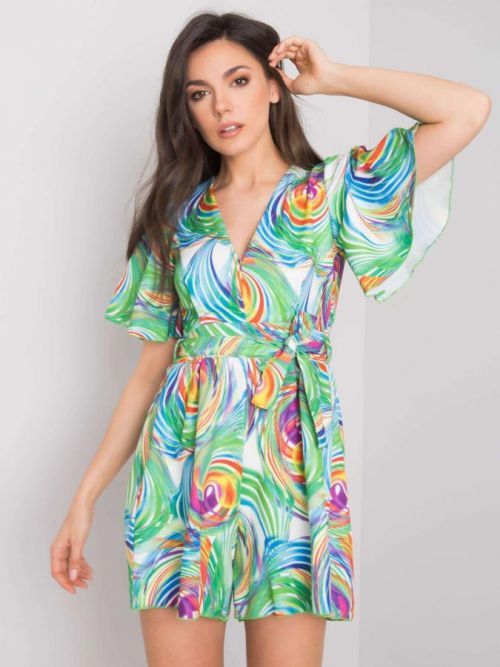 Dámska biela kombinéza RUE PARIS s opaskom S / M