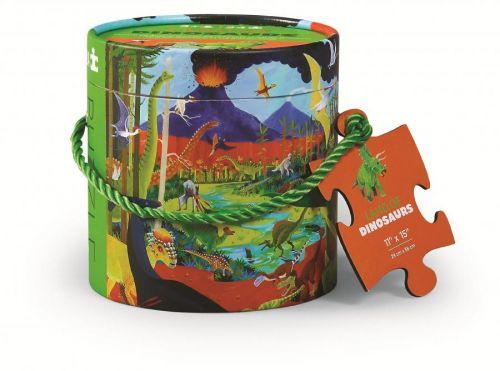 Crocodile Creek Puzzle mini tubus - Svet dinosaurov (24 dielikov) / Mini Canister - Land of Dinosaurs