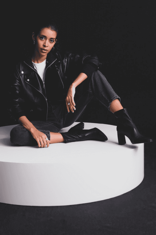 Čierna kožená motorkárska bunda BSL XS