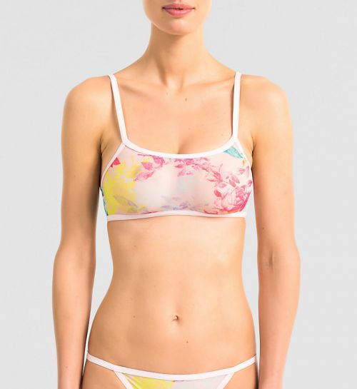 Podprsenka QF1840E Sheer Marq - Calvin Klein farebná tlač S