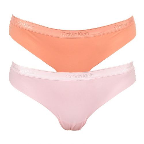 Tangá 2pcs QD3695E-CDJ oranžovoružový - Calvin Klein oranžovo-ružová XS