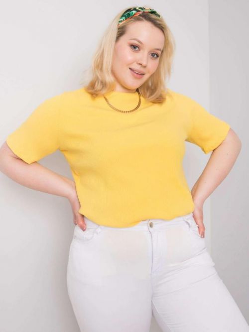Blúza žlté pruhované veľkosti plus XL