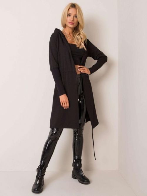 RUE PARIS Čierna mikina s kapucňou S / M