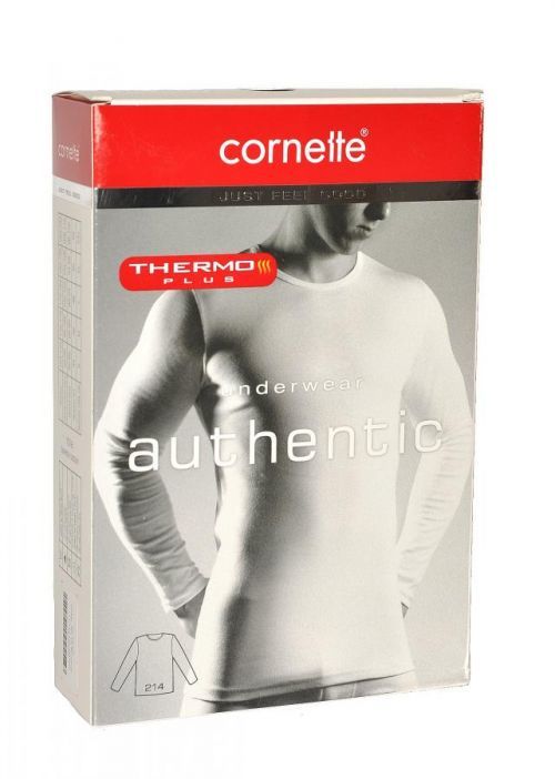 Nátelník Cornette Authentic Thermo Plus 214 4XL-5XL čierna 4XL