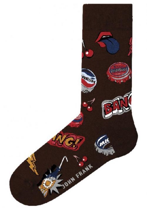 Pánske ponožky John Frank JFLSFUN80 UNI bordó