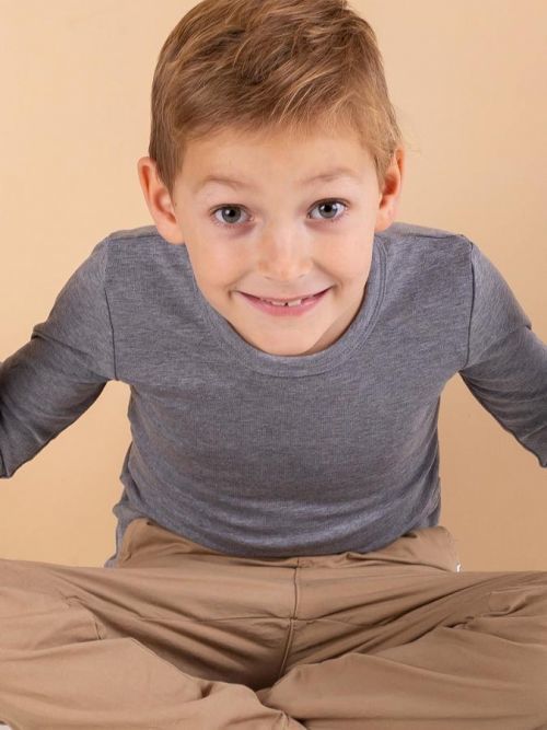 Termoaktívna blúzka pre chlapcov, šedá 110/116