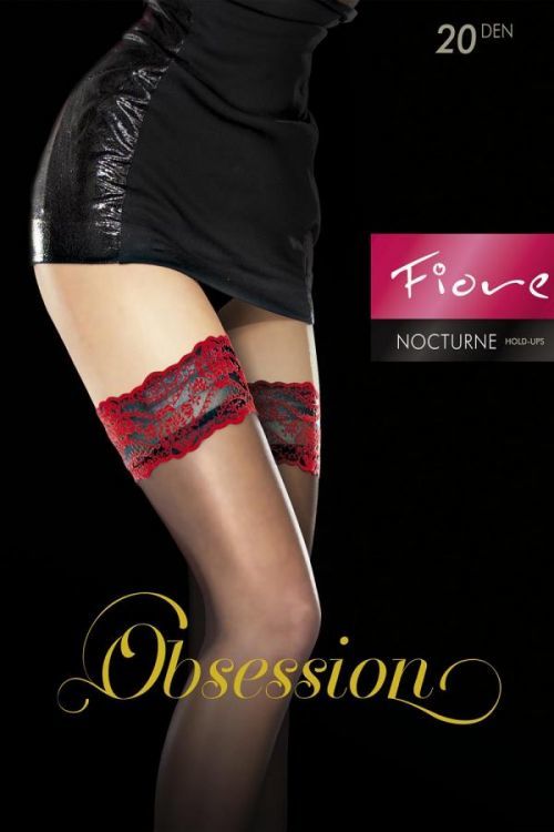 Dámske samodržiace pančuchy Fiore Nocturne 20 den black 4-l