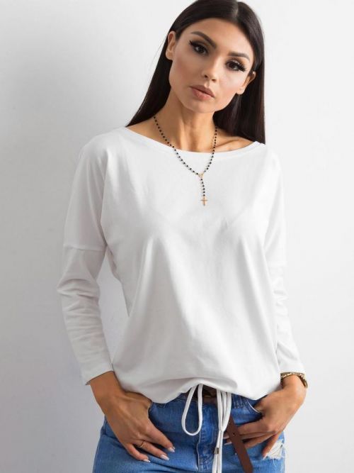Dámska blúzka z bielej bavlny XL