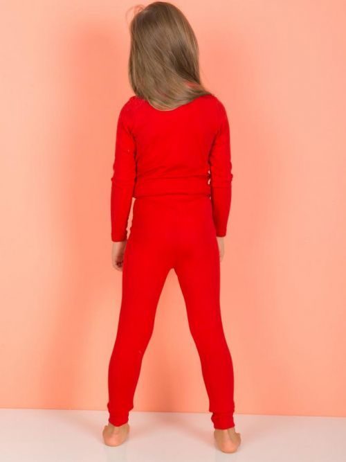 Červené legíny pre dievčatá 110/116