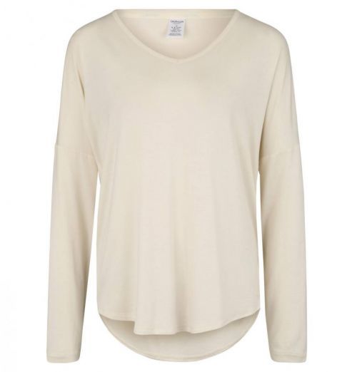 Dámske pyžamové tričko QS6143E-101 slonovinová - Calvin Klein slonová kosť S