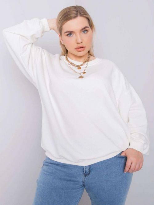 Mikina Ecru plus veľkosti bez kapucne XL