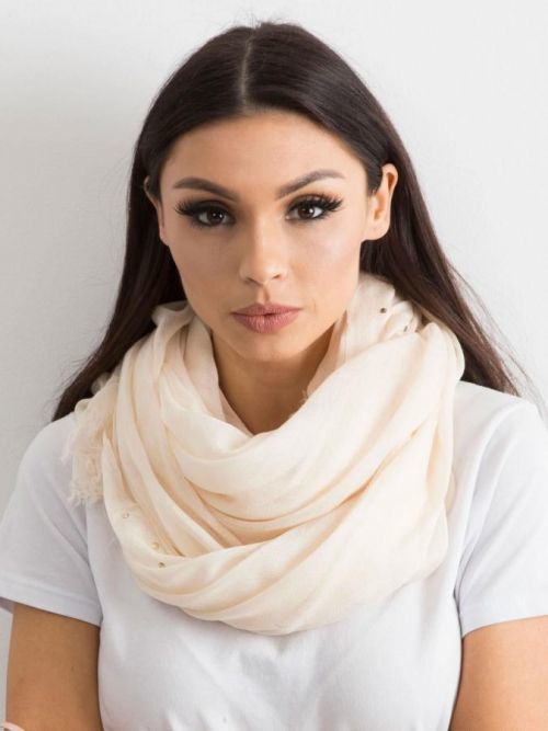 Svetlo béžový šál s kamienkami one size