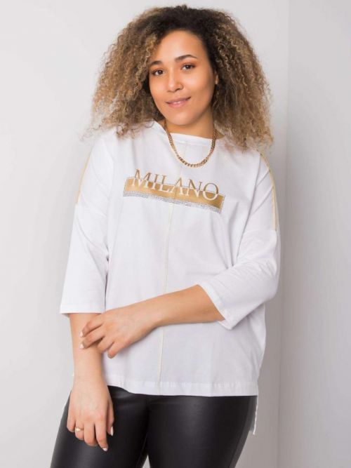 Dámska biela blúzka s kamienkami one size