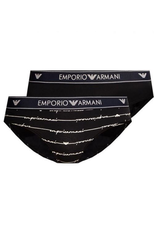 Dámske nohavičky 163334 1P219 03937 námornícka modrá - 2 pack - Emporio Armani navy blue M