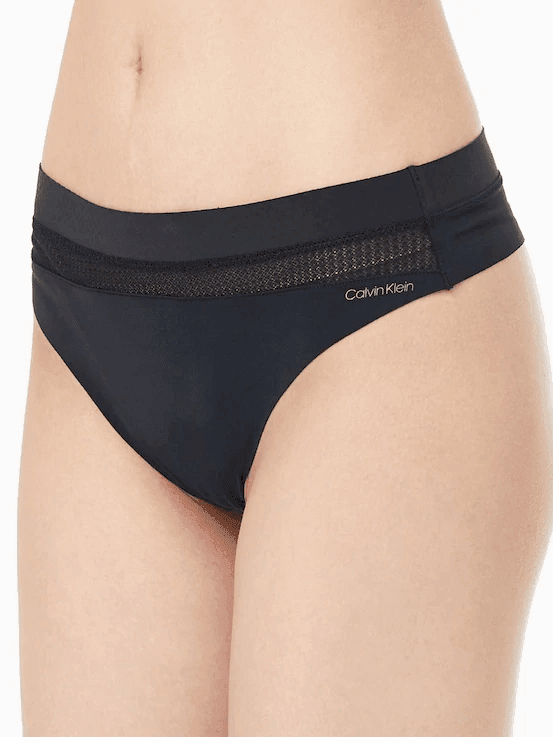 Dámske tangá QF6047E UB1 čierna - Calvin Klein čierna XS
