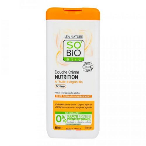 Krém sprchový NUTRITION s arganovým olejom 650 ml BIO   SO’BiO étic