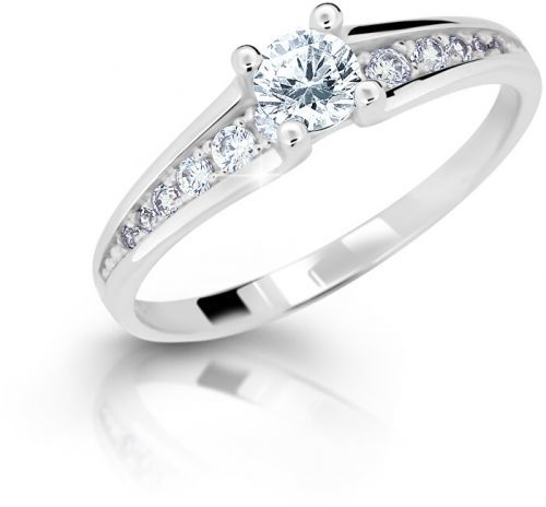 Cutie Jewellery Nežný trblietavý prsteň so zirkónmi Z6822-2956-10-X-2 48 mm