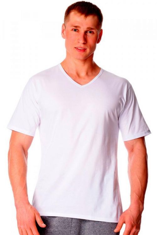 Pánske tričko 201 new plus white - Cornet biela 4XL