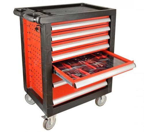 Profesionálny dielenský vozík/ skrinka s náradím 420ks REDATS - 7 šuflíkov Red/Black