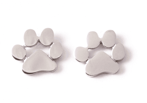 Náušnice mačacia labka - chirurgická oceľ