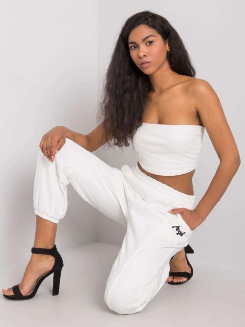 Dámske biele tepláky M