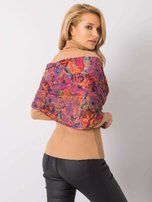 Práškovo ružový šál s kvetinovými vzormi one size