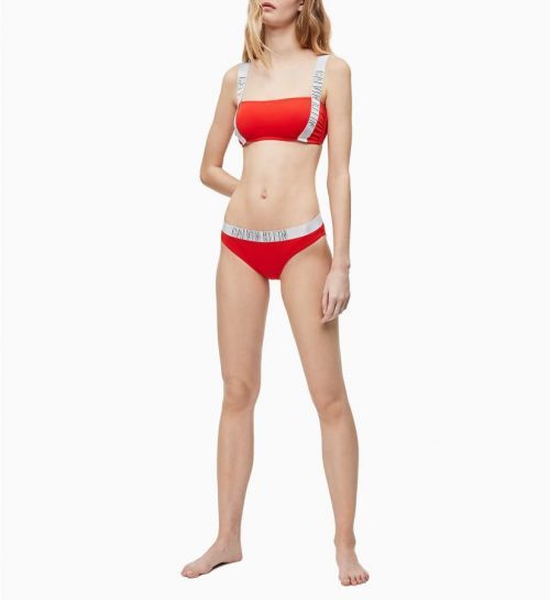 Spodný diel plaviek KW0KW00821-XA7 červená - Calvin Klein červená L