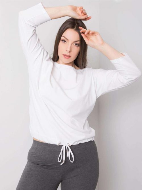 Blúza z bielej bavlny plus veľkosti 2XL