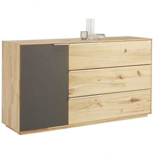 Valnatura KOMODA SIDEBOARD, divý jadrový buk, antracitová, farby buku, 150/82/42 cm - antracitová, farby buku