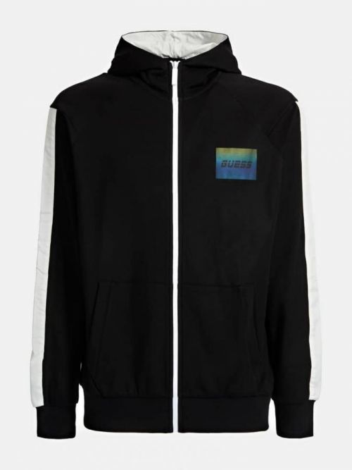 Pánska mikina U0BA10KAGQ0 - JBLK čierno - biela XL