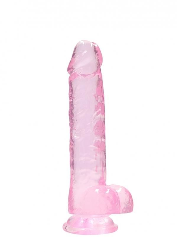 Realrock gelové dildo s přísavkou 20 cm růžové