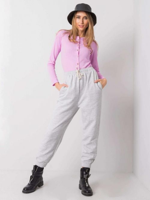 NEPOZNÁTE MA Šedé tepláky S