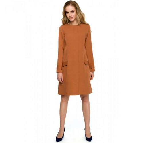 Šaty S117 - Stylovo hnedá XXL