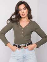 Khaki pruhovaná blúzka OCH BELLA S