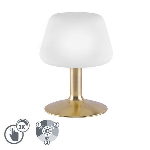 Stolová lampa zlatá s 3-stupňovým dotykovým stmievačom vrátane LED - Tilly