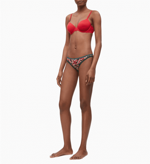 Nohavičky D3447E-YTU zelenočervená - Calvin Klein zeleno-červená XS