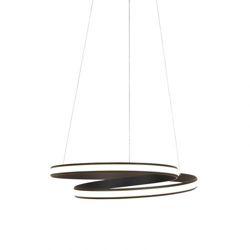Dizajnová závesná lampa čierna 55 cm vrátane LED 3 stupne stmievateľná - Rowan