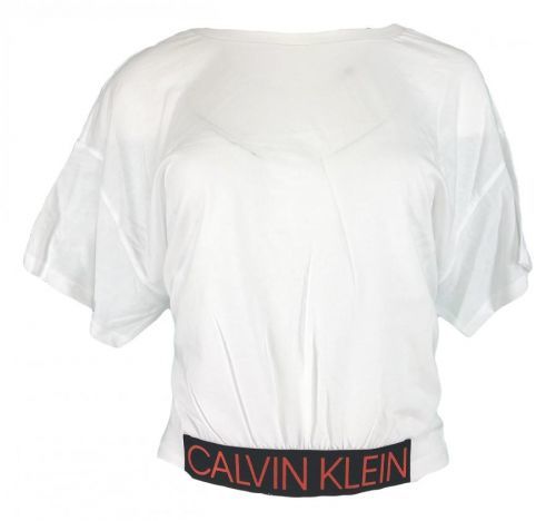 Dámske tričko s krátkym rukávom KW0KW00726 biela - Calvin Klein biela s potlačou L