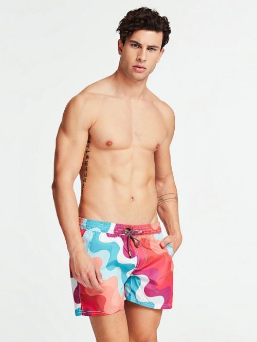 Pánske plavky F02T13WO02Z-WVMU viacfarebná - Guess viacfarebná L