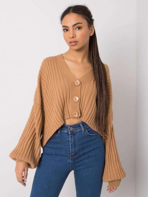 Hnedý sveter RUE PARIS one size