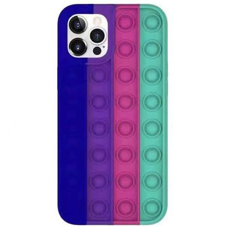 MG Push Bubble silikónový kryt na iPhone 12 / 12 Pro, multicolor