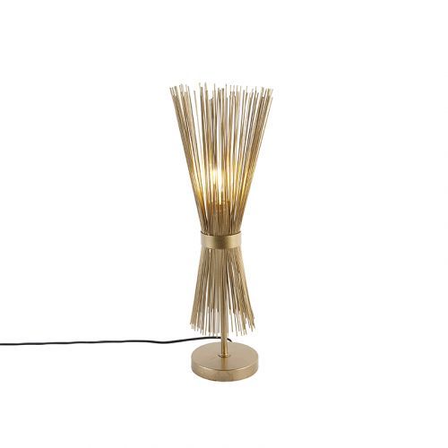 Landelijke tafellamp goud - Broom
