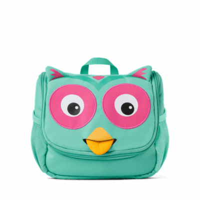 Detská kozmetická taštička Affenzahn Owl - Turquoise