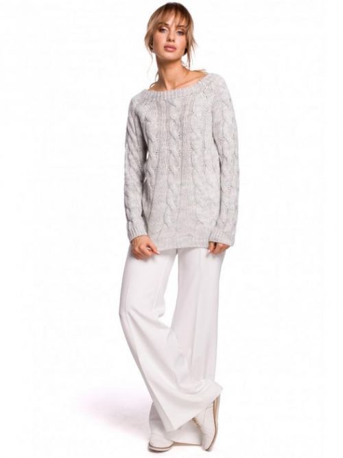 M511 Bateau neck pullover sweater  EU S / M šedá